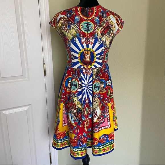 Dolce & Gabbana Majolica Carretto Siciliano Printed Dress “read description!” - Picture 5 of 16